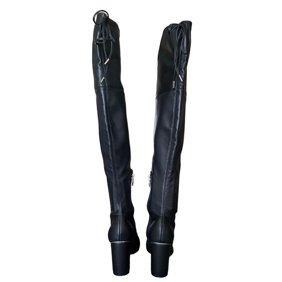 Marc Fisher Vany Over The Knee Pointed Toe Block Heel Black Size 6 - Picture 6 of 13